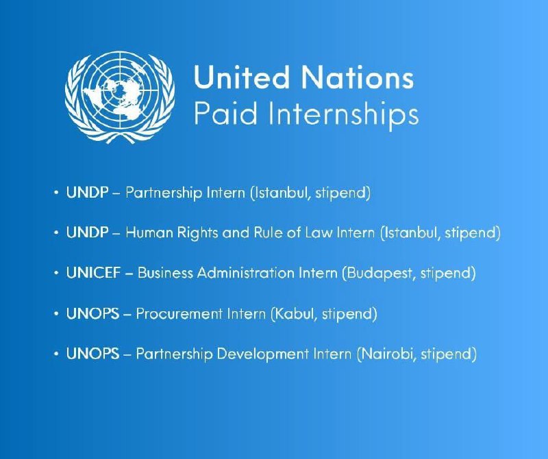 PAID UNITED NATIONS OPPORTUNITIES FOR YOUTH